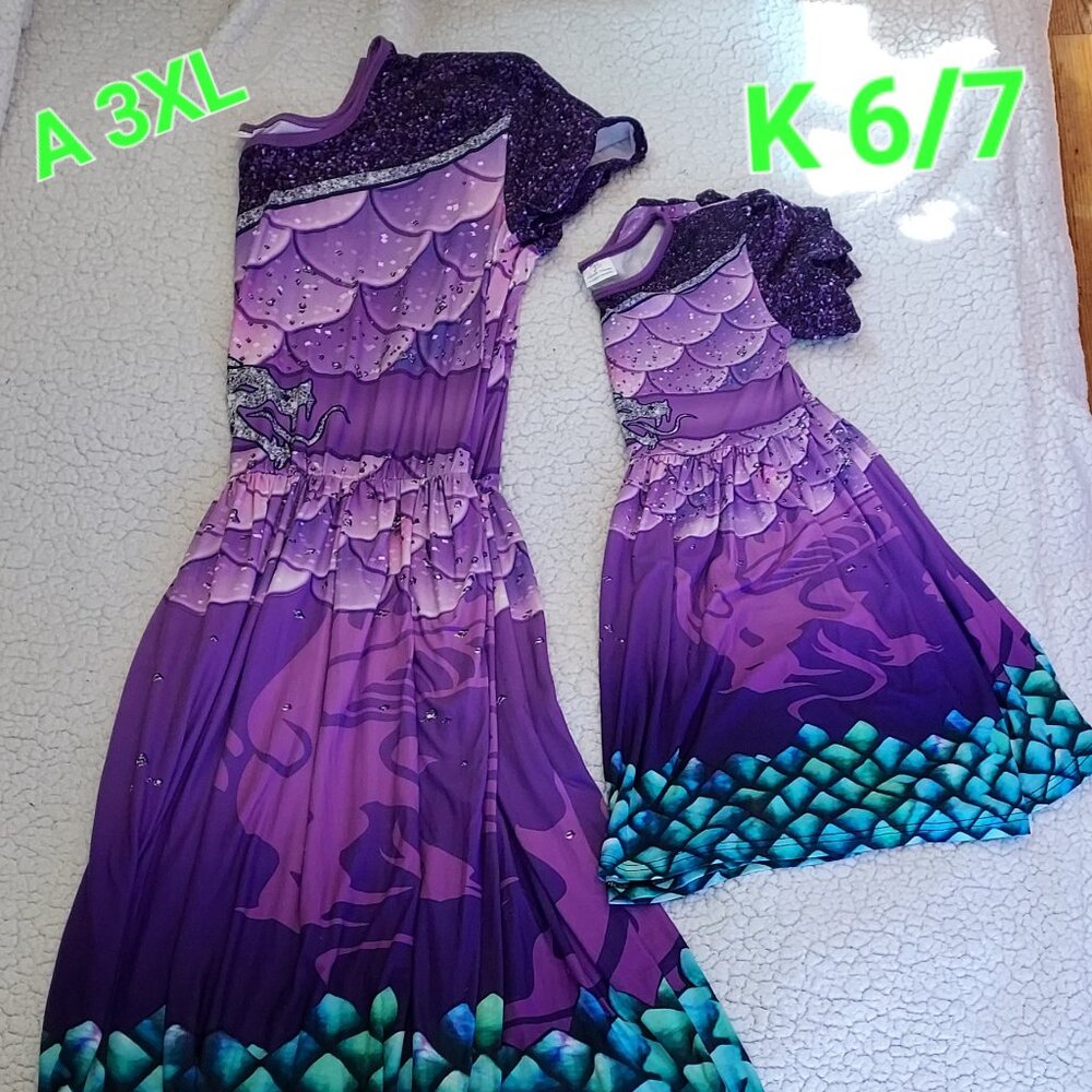 Mom and me Disney Descendents Mal Dress 3XL-6/7